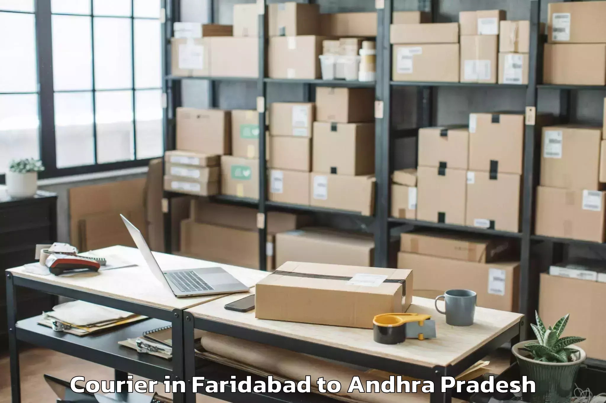 Faridabad to Hanumathunipadu Courier